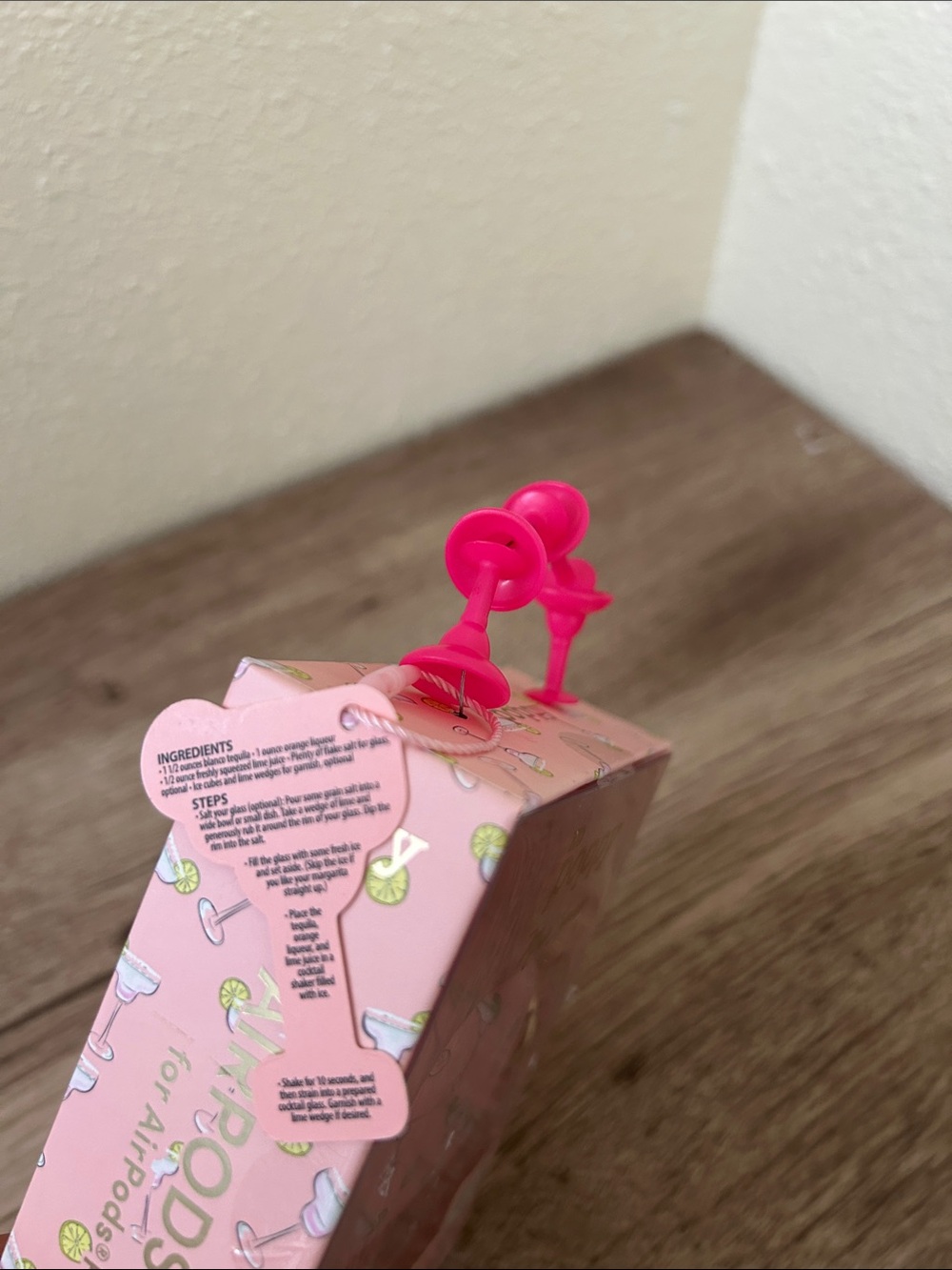 Pink Cocktail Pattern AirPods Pro Case - Picture 7 of 8